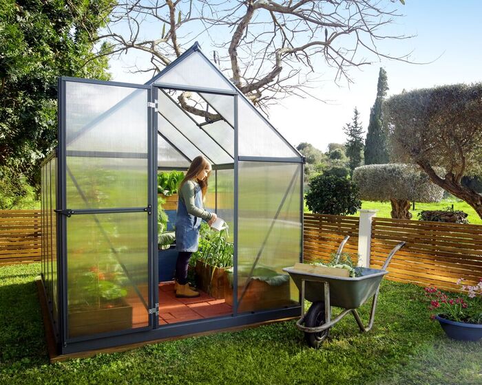 Växthus Mythos 4,6 m² Mörkgrå Canopia by Palram